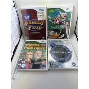 Nintendo Wii TV Show LOT Family Feud 2010 Game Night Wheel Fortune Millionaire